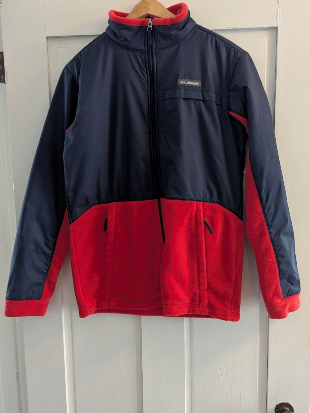 Columbia Navy and Red Kids Two-Tone Puffer Jacket